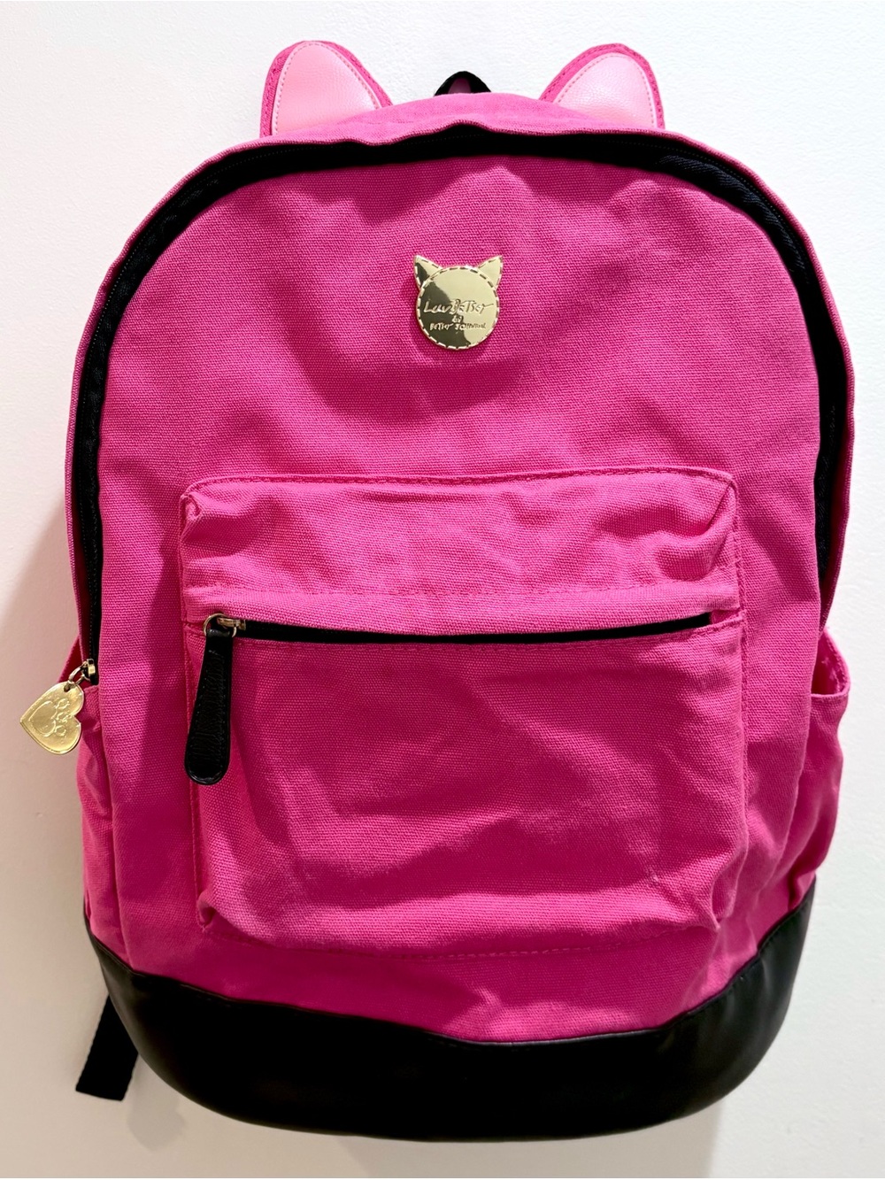 Luv Betsey by Betsey Johnson Cat Ears Backpack Fuchsia Pink Large School Bag